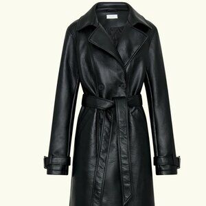Meshki black trench coat
